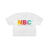 "NBC" Crop Top White