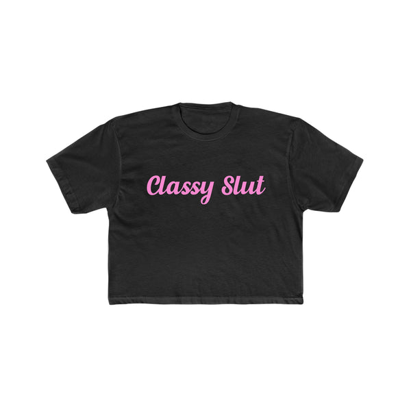 "Classy Slut" Crop Top Black / Pink
